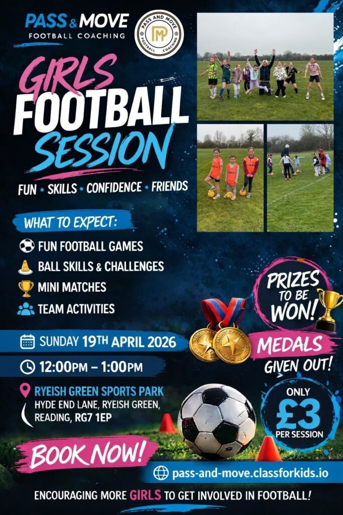 girls football session with pass and move