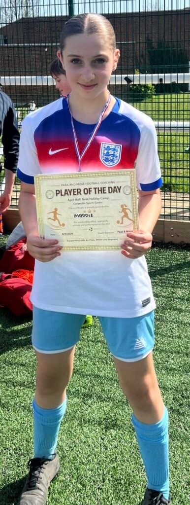 maddie player of the day pass and move